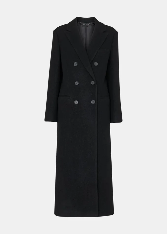 Women Coats and Jackets Whistles Black Lori Longline Coat