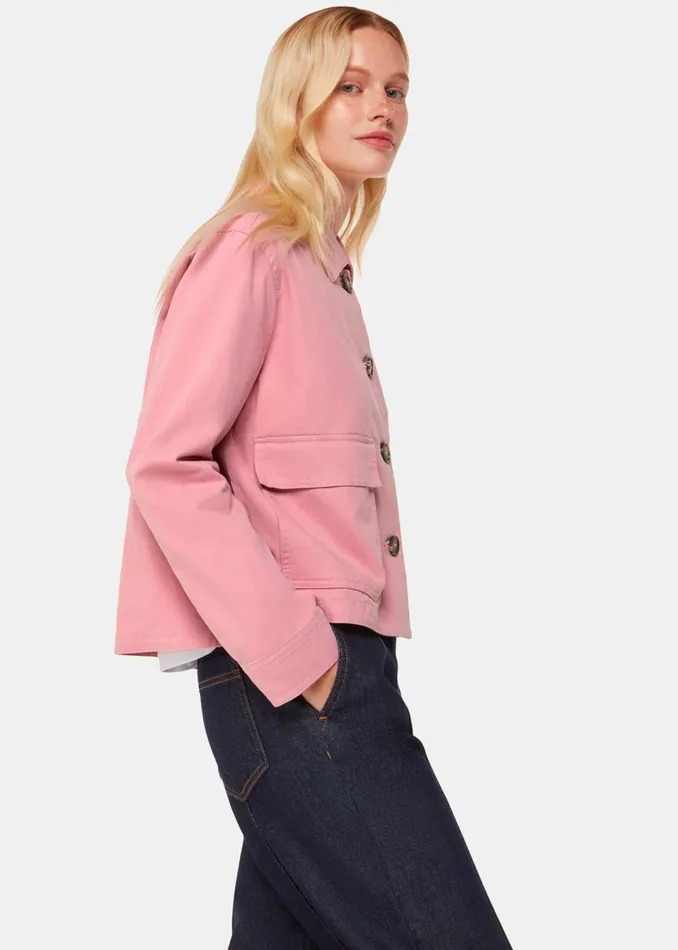 Women Coats and Jackets Whistles Dusty Pink Marie Casual Jacket