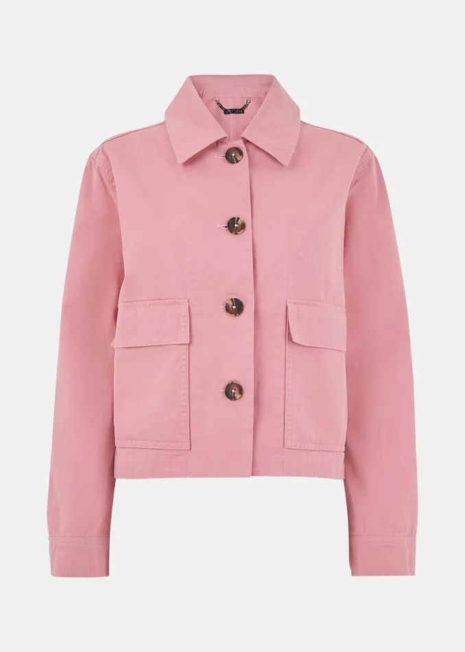 Women Coats and Jackets Whistles Dusty Pink Marie Casual Jacket