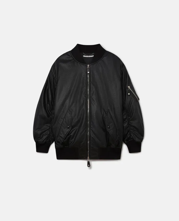 Women Coats And Jackets Stella McCartney Alter Mat Bomber Jacket Black