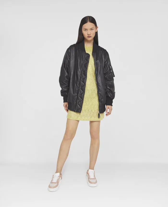 Women Coats And Jackets Stella McCartney Alter Mat Bomber Jacket Black