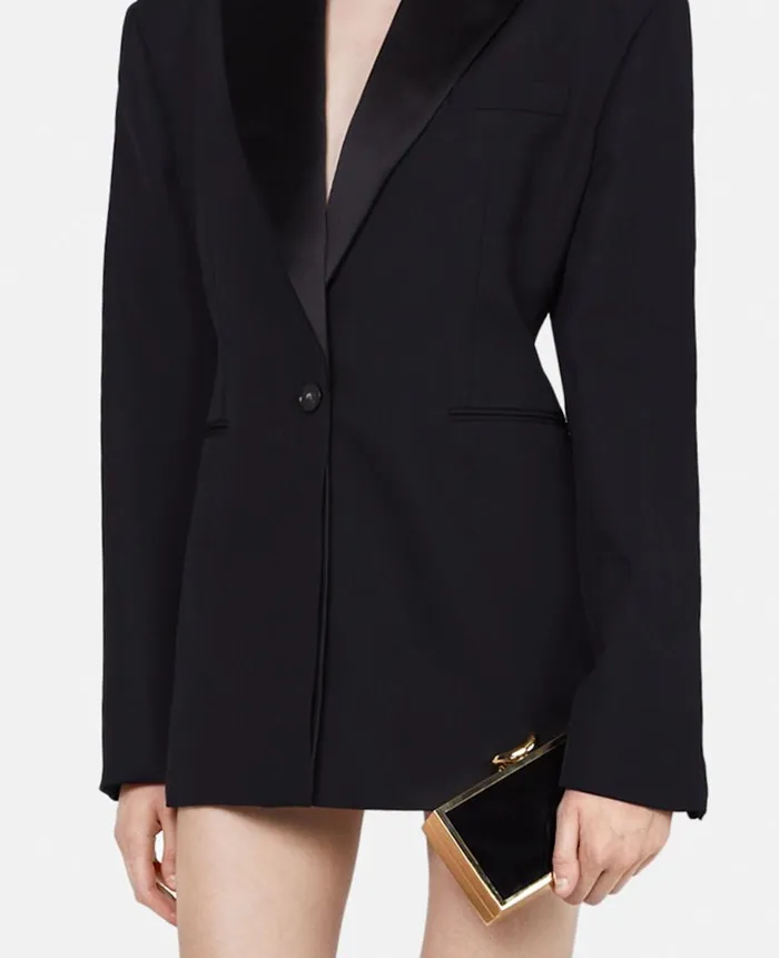 Women Coats And Jackets Stella McCartney Oversized Tuxedo Jacket Black Women Coats And Jackets Stella McCartney Oversized Tuxedo Jacket Black