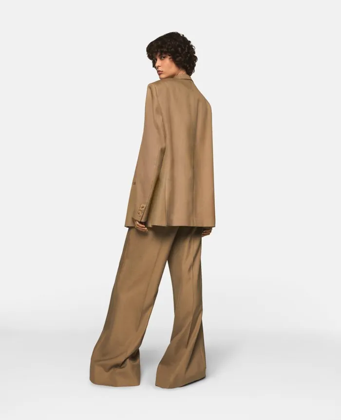 Women Coats And Jackets Stella McCartney SingleBreasted Blazer Olive Beige