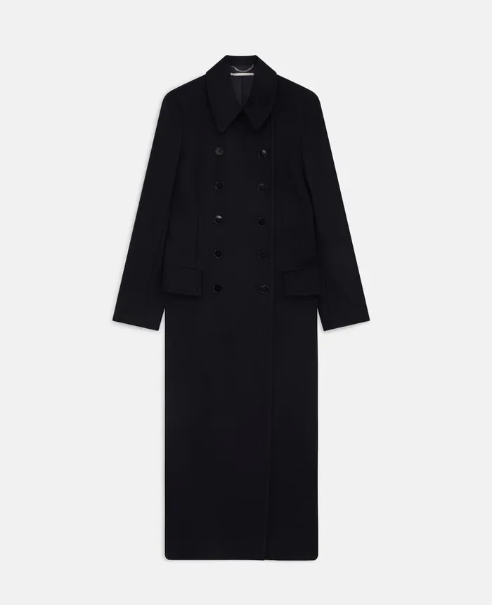 Women Coats And Jackets Stella McCartney Slim Fit Maxi Coat Ink