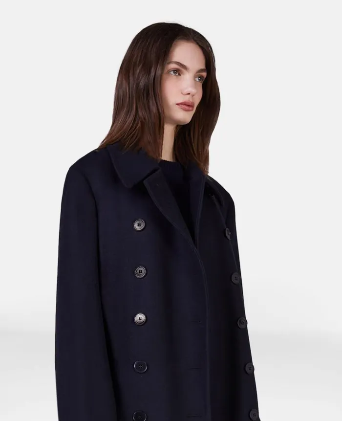 Women Coats And Jackets Stella McCartney Slim Fit Maxi Coat Ink