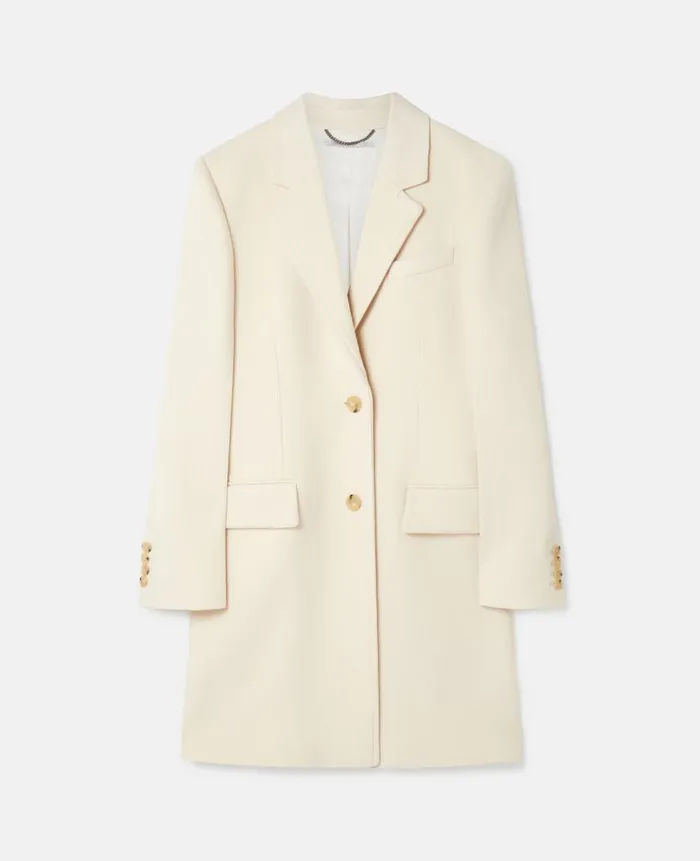 Women Coats And Jackets Stella McCartney Structured SingleBreasted Coat Oat