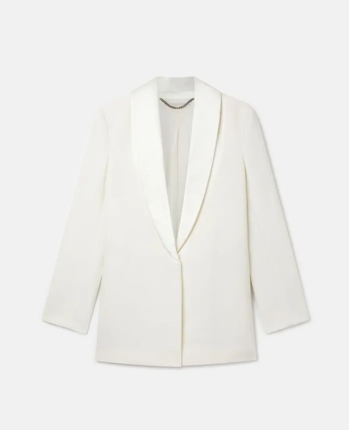 Women Coats And Jackets Stella McCartney Twill Tailored Dinner Jacket Cream