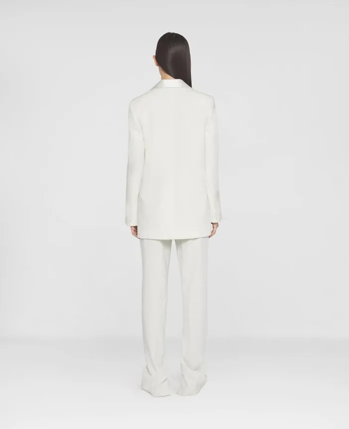 Women Coats And Jackets Stella McCartney Twill Tailored Dinner Jacket Cream