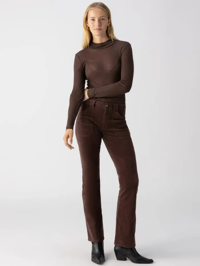 Women Corduroy Hayden Bootcut Standard Rise Pant Brown Sugar Sanctuary Clothing Pants