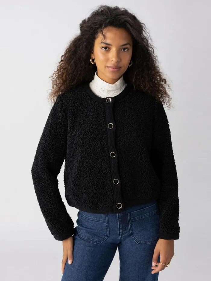 Women Cozy Cardigan Black Sanctuary Clothing Jackets and Outerwear