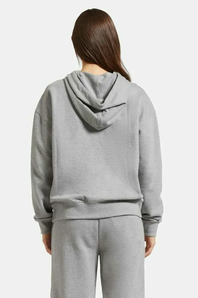 Women Cross Loop French Terry Hoodie Heather Grey Brixton Tops