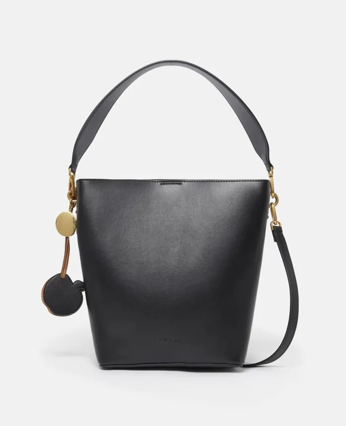 Women Crossbody Bags Stella McCartney Frayme Bucket Tote Bag Pitch Black