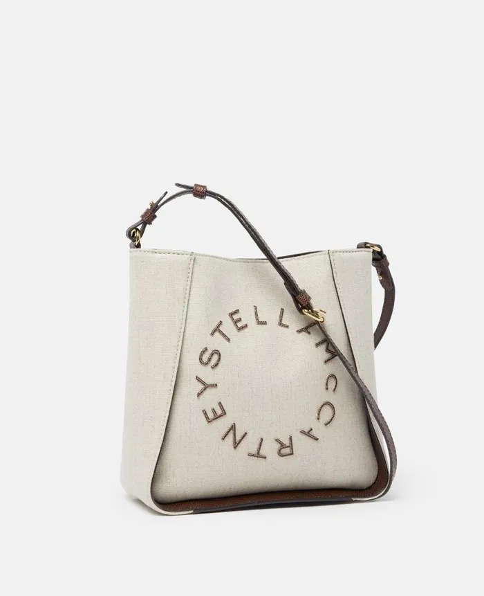 Women Crossbody Bags Stella McCartney Logo Crossbody Bag Birch White