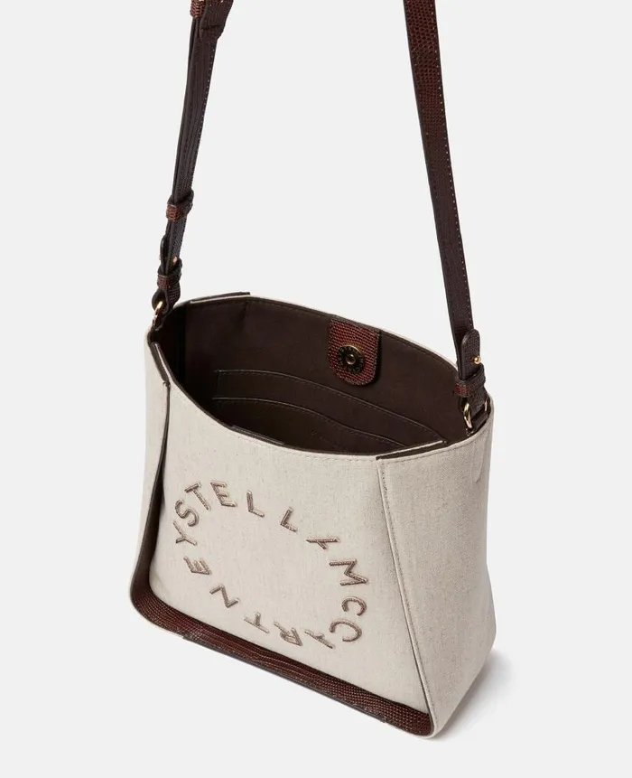 Women Crossbody Bags Stella McCartney Logo Crossbody Bag Birch White
