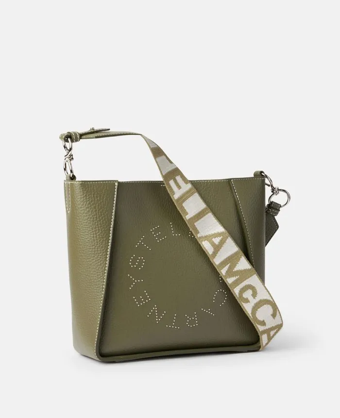 Women Crossbody Bags Stella McCartney Logo Crossbody Bag Military Green