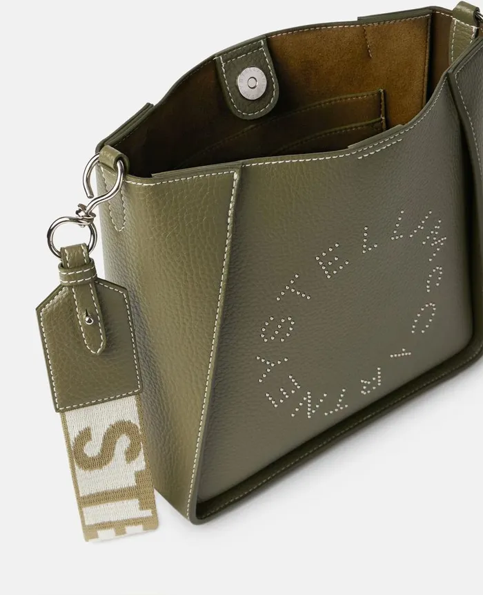 Women Crossbody Bags Stella McCartney Logo Crossbody Bag Military Green