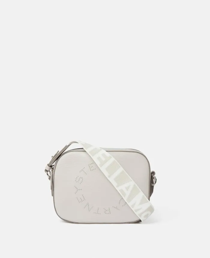 Women Crossbody Bags Stella McCartney Logo Crossbody Camera Bag Fog Grey