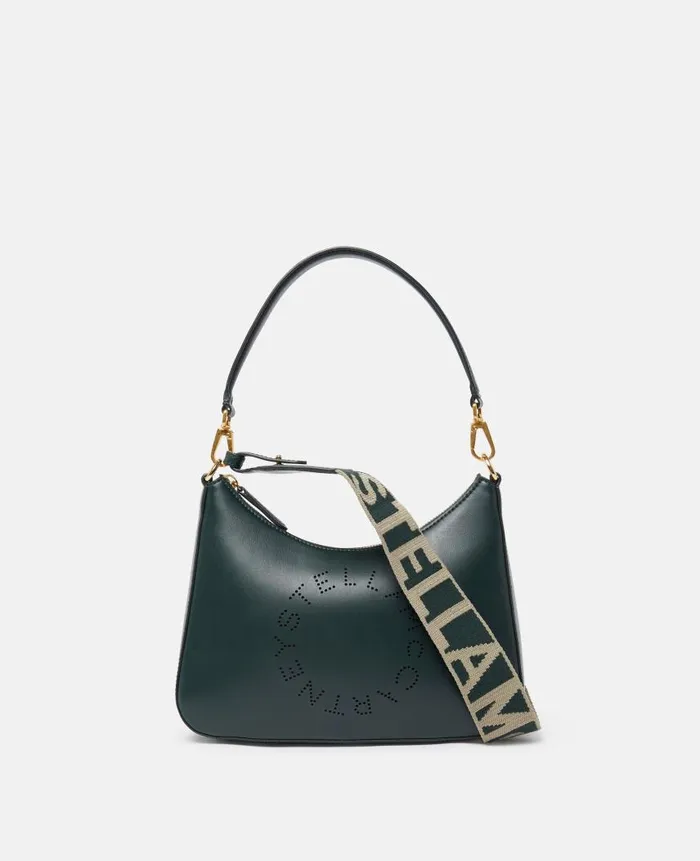 Women Crossbody Bags Stella McCartney Logo Crossbody Shoulder Bag Pine Green