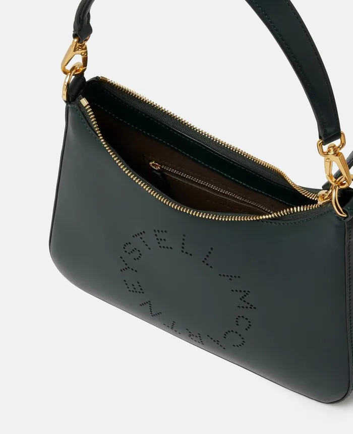 Women Crossbody Bags Stella McCartney Logo Crossbody Shoulder Bag Pine Green