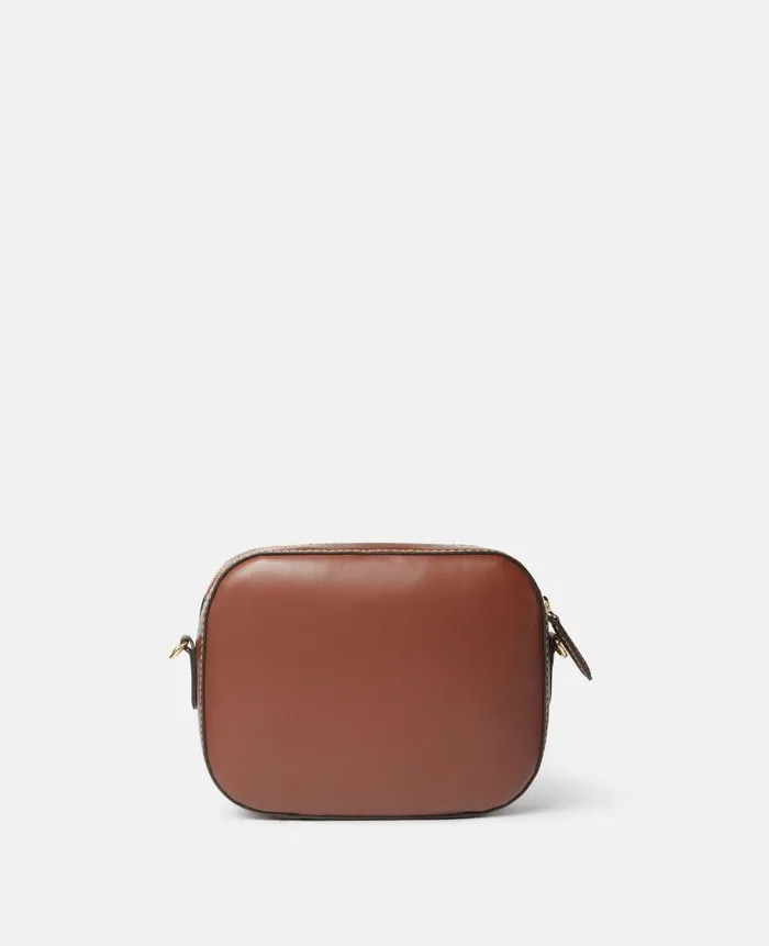 Women Crossbody Bags Stella McCartney Logo Mini Camera Bag Cognac