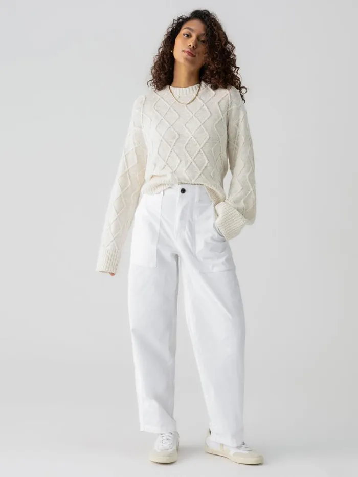 Women Cruiser Chino SemiHigh Rise Pant Chalk Sanctuary Clothing Pants