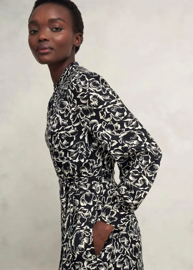 Women Cynthia Dress Black Cream Hobbs Dresses and Jumpsuits