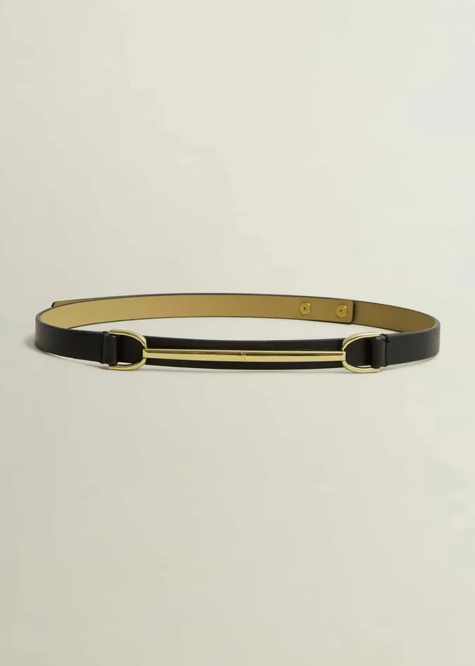 Women Daphne Leather Waist Belt Black Hobbs Belts