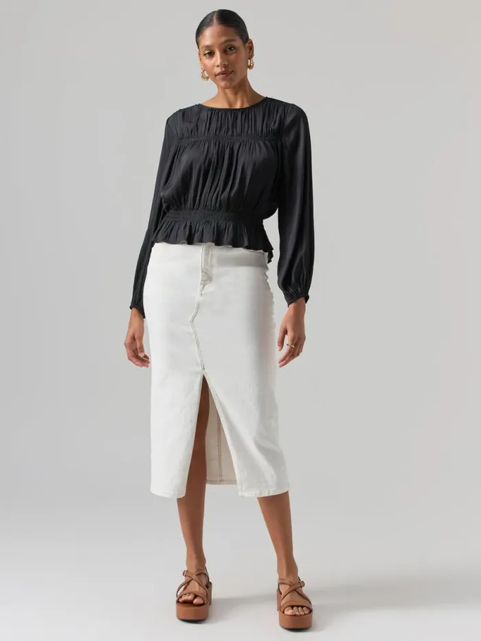 Women Denim Midi Skirt Chalk Sanctuary Clothing Skirts Women Denim Midi Skirt Chalk Sanctuary Clothing Skirts