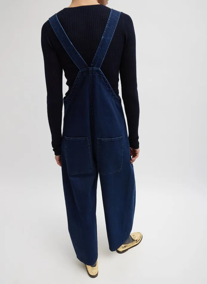 Women Denim Tibi Classic Indigo Denim Jumpsuit Indigo