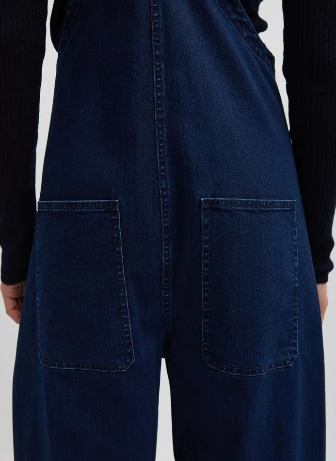 Women Denim Tibi Classic Indigo Denim Jumpsuit Indigo