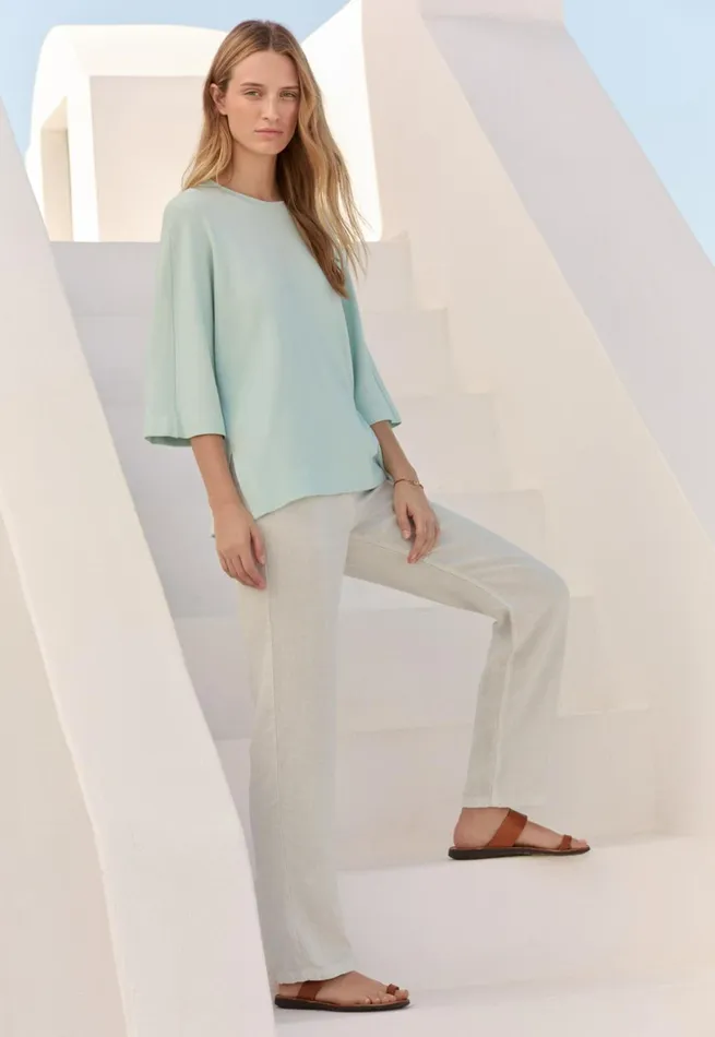 Women Dolmansleeve Top Soft Mint Poetry Fashion TShirt and Tops