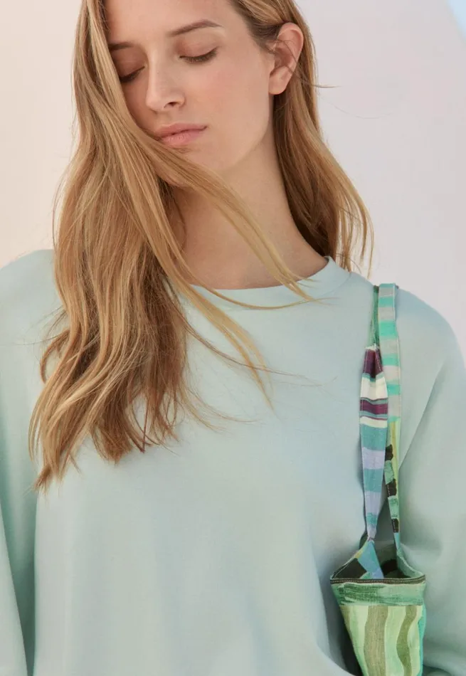 Women Dolmansleeve Top Soft Mint Poetry Fashion TShirt and Tops