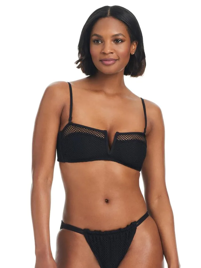 Women Double Trouble VWire Bandeau Bikini Top Black Sanctuary Clothing Swim Tops Women Double Trouble VWire Bandeau Bikini Top Black Sanctuary Clothing Swim Tops