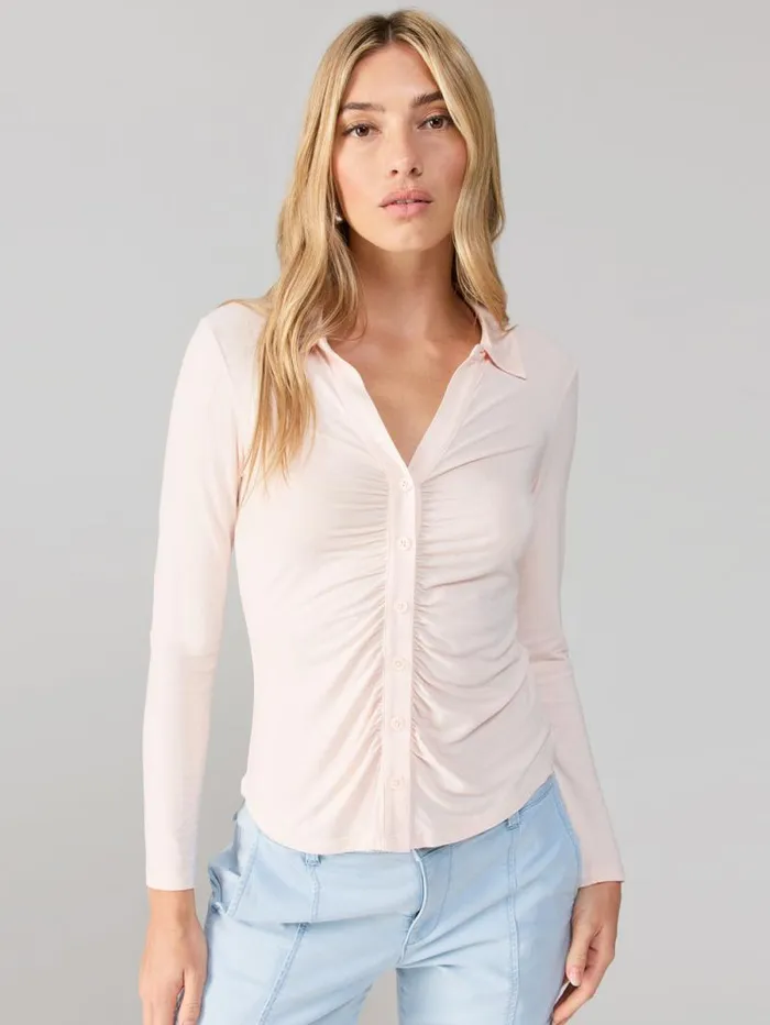 Women Dreamgirl Knit Button Up Top Rose Essence Sanctuary Clothing Tees and Tops Women Dreamgirl Knit Button Up Top Rose Essence Sanctuary Clothing Tees and Tops
