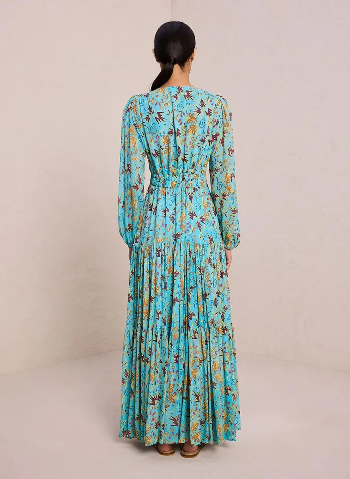 Women Dresses ALC Annie Silk Maxi Dress Grotto Multi