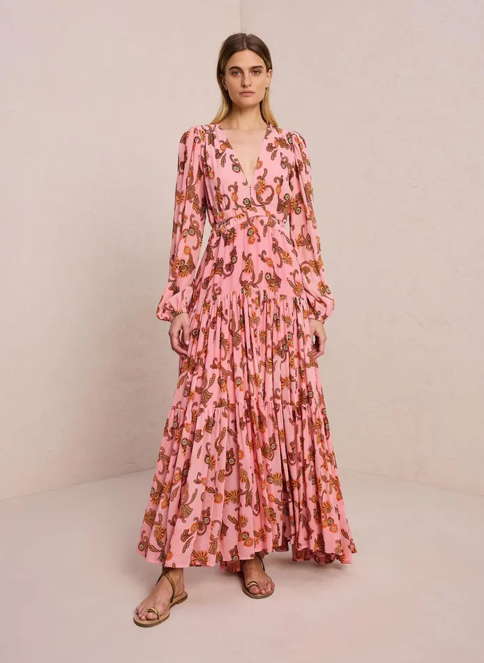Women Dresses ALC Annie Silk Maxi Dress Rosa Multi
