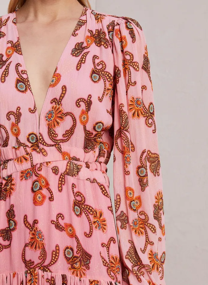 Women Dresses ALC Annie Silk Maxi Dress Rosa Multi