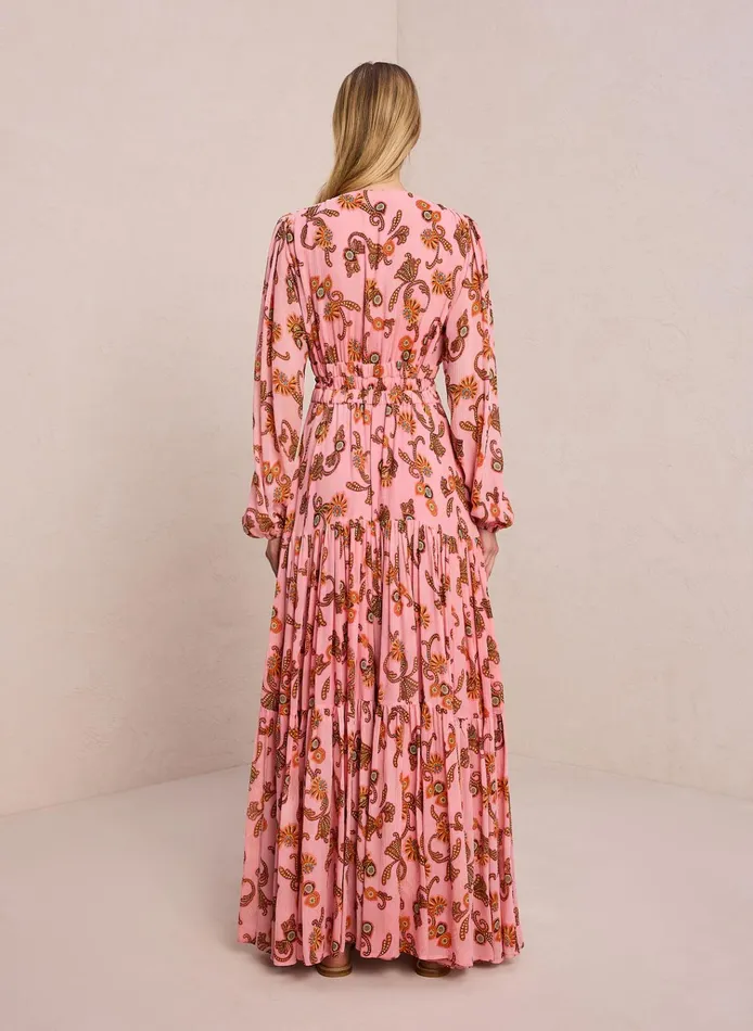 Women Dresses ALC Annie Silk Maxi Dress Rosa Multi