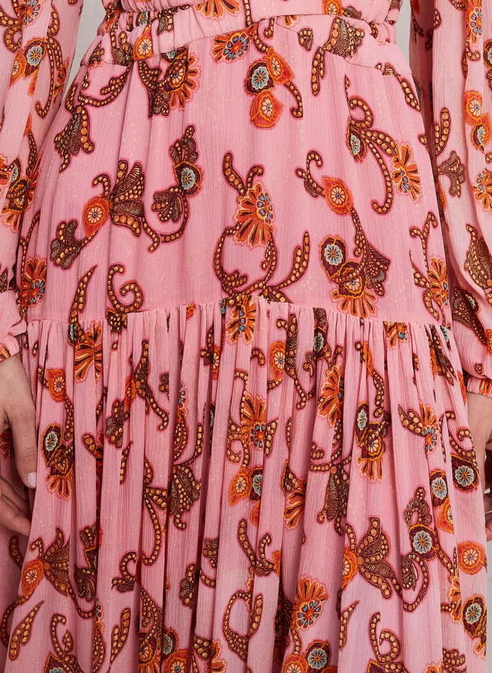 Women Dresses ALC Annie Silk Maxi Dress Rosa Multi