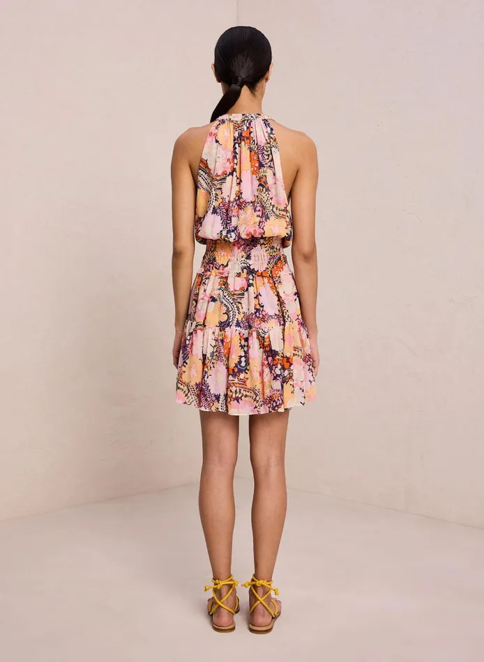 Women Dresses ALC Courtney Silk Mini Dress Midnightrose Multi