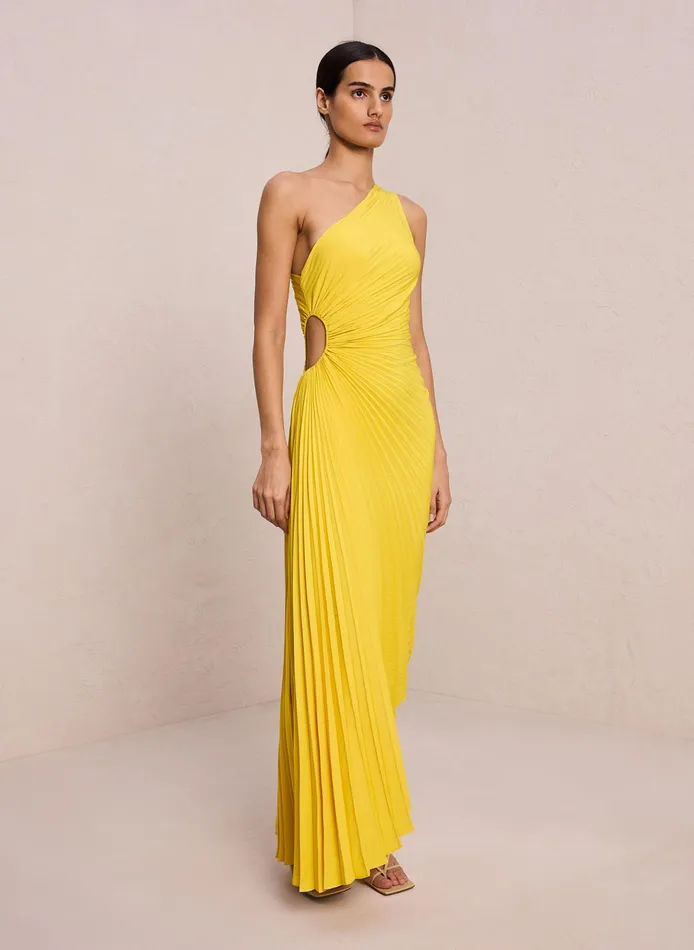 Women Dresses ALC Delfina Matte Pleated Dress Sole
