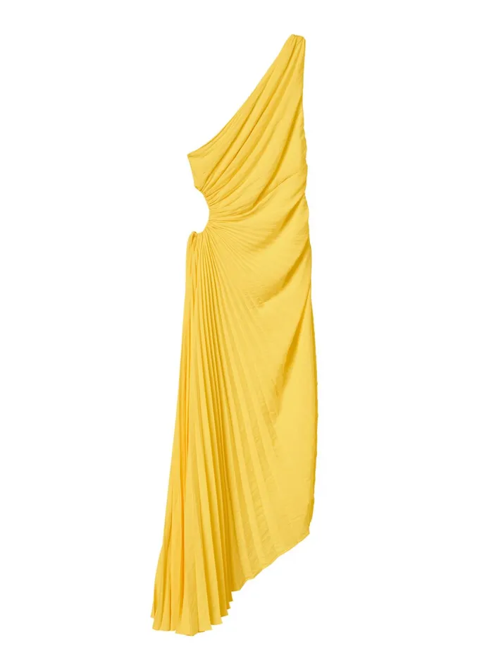 Women Dresses ALC Delfina Matte Pleated Dress Sole