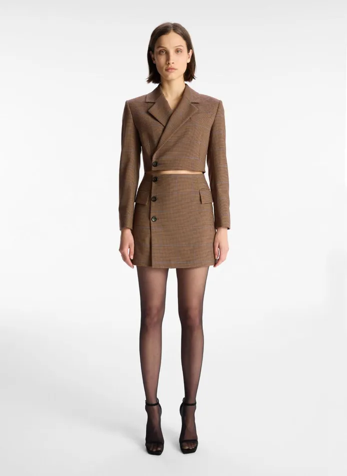 Women Dresses ALC Millie Cut Out Blazer Dress Chestnut Multi