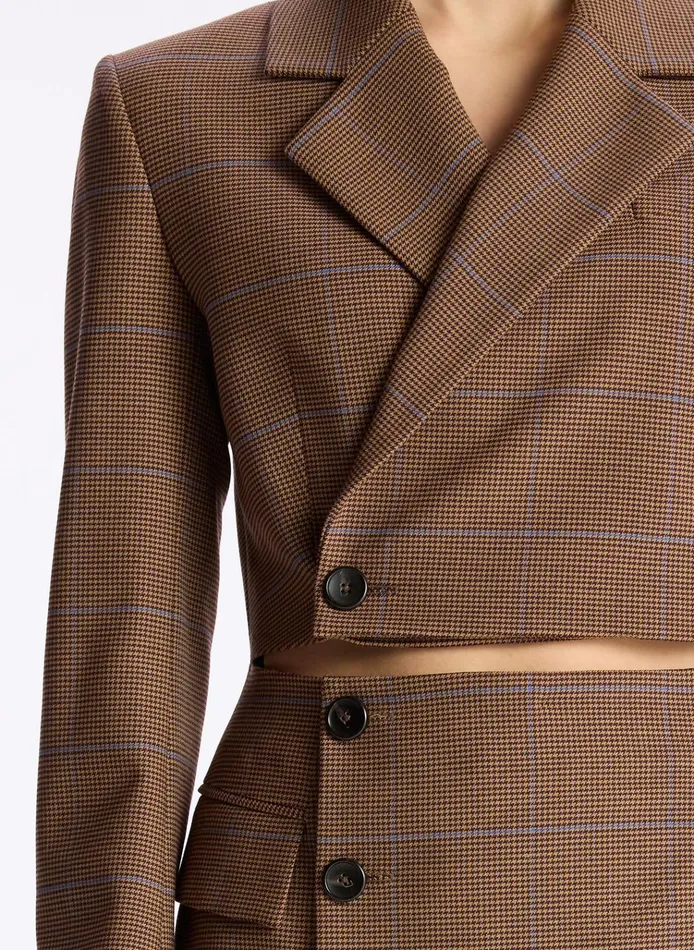 Women Dresses ALC Millie Cut Out Blazer Dress Chestnut Multi