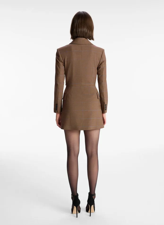 Women Dresses ALC Millie Cut Out Blazer Dress Chestnut Multi