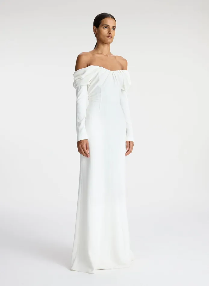 Women Dresses ALC Nora Off Shoulder Gown White