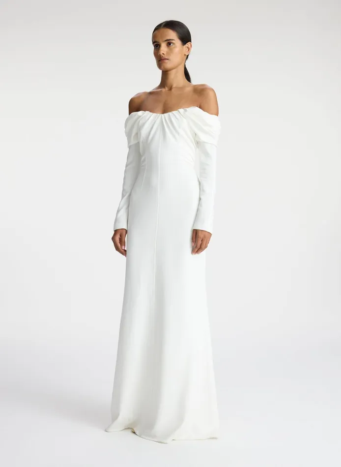 Women Dresses ALC Nora Off Shoulder Gown White