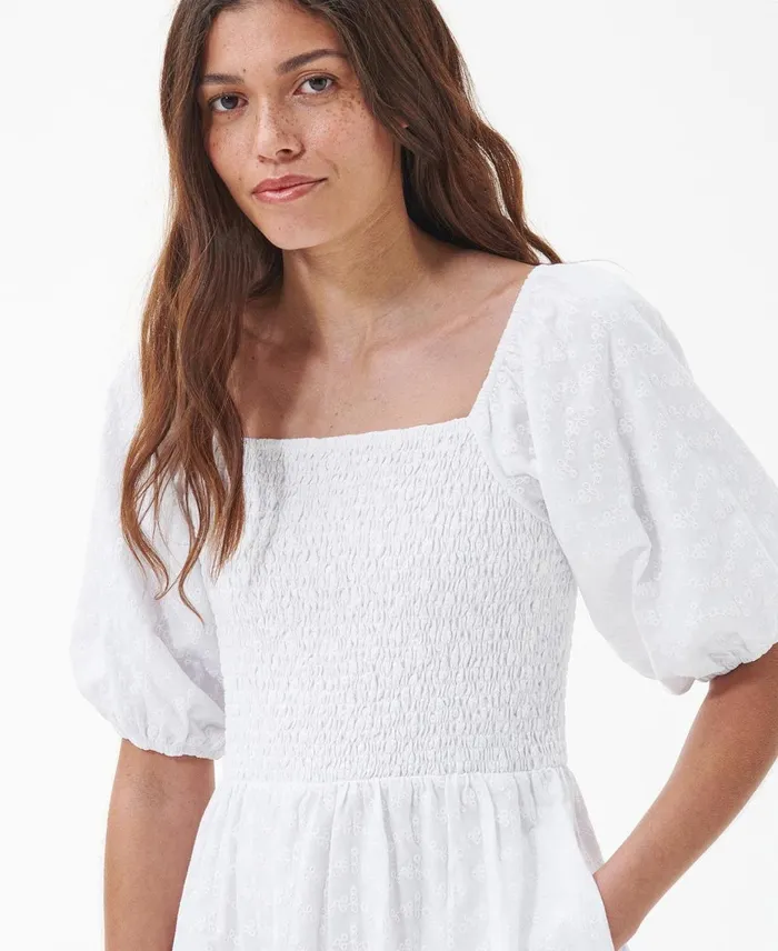 Women Dresses and Skirts Barbour Areca Midi Dress Classic White Women Dresses and Skirts Barbour Areca Midi Dress Classic White