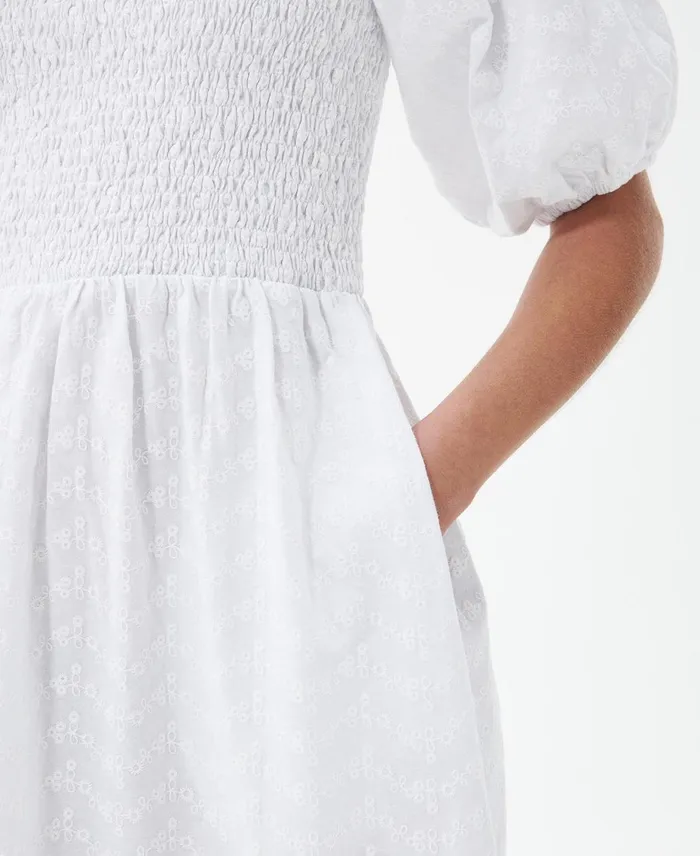 Women Dresses and Skirts Barbour Areca Midi Dress Classic White Women Dresses and Skirts Barbour Areca Midi Dress Classic White