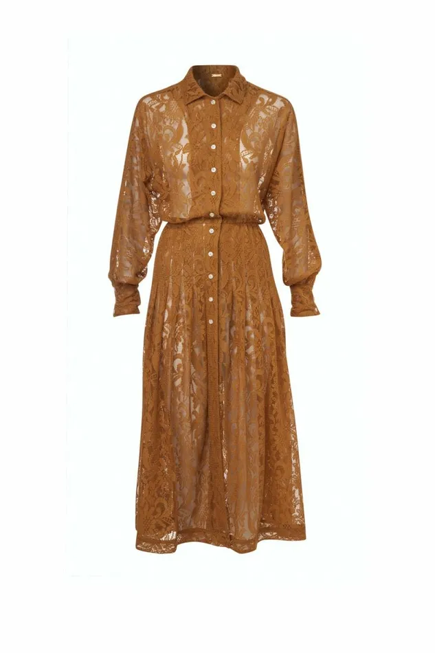 Women Dresses DODO BAR OR Annabelle Lace Dress Brown